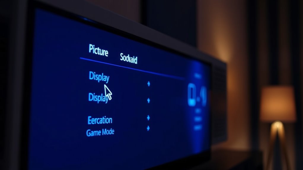 adjust projector picture settings