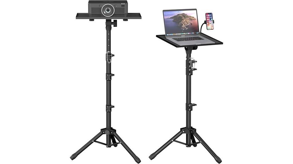 adjustable height projector stand