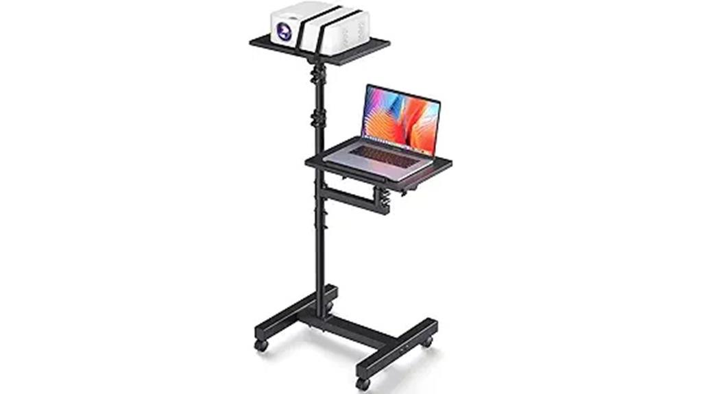 adjustable mobile projection cart