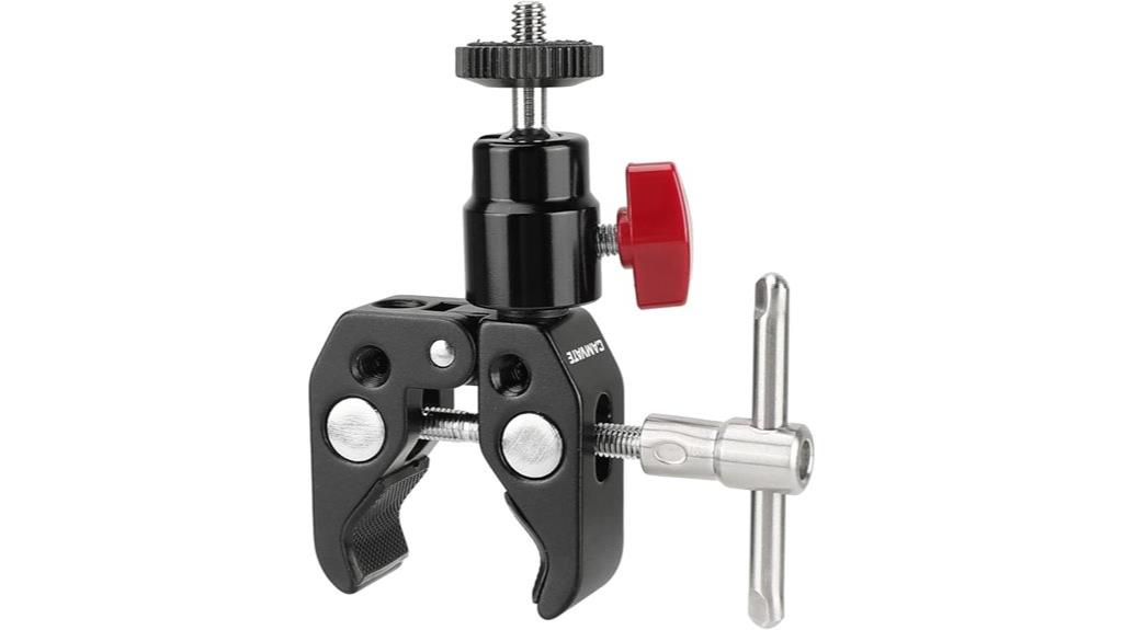 adjustable super clamp with mini ball