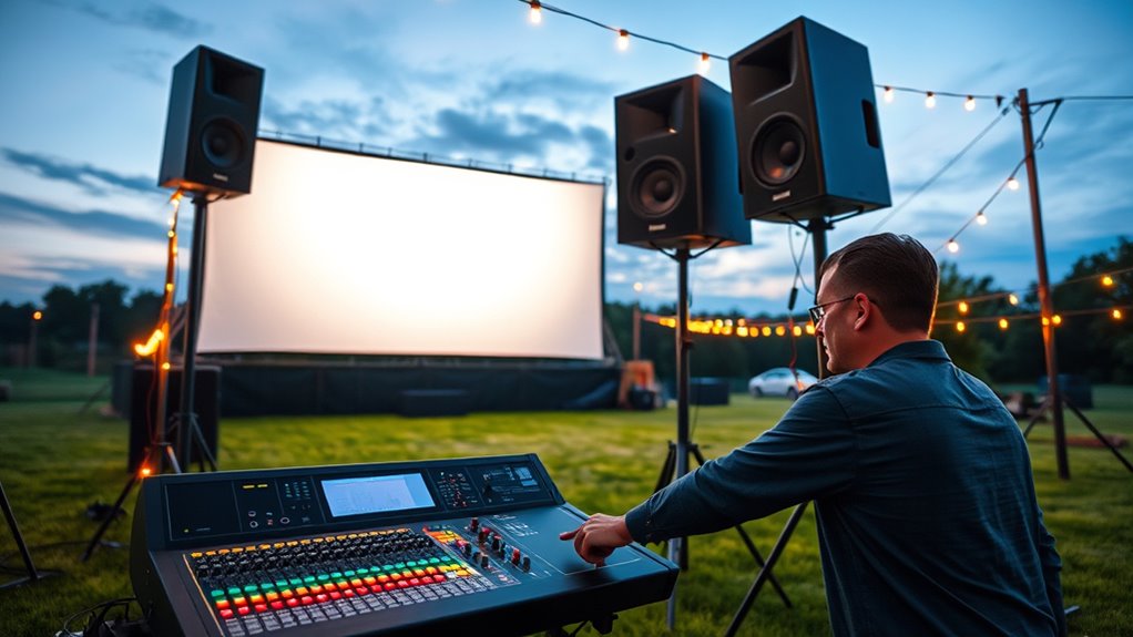 adjusting outdoor sound systems