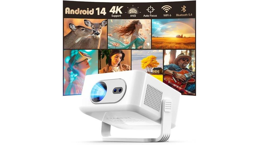 android 14 portable projector