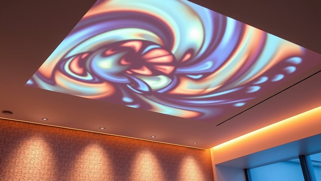 angled projection surface setup