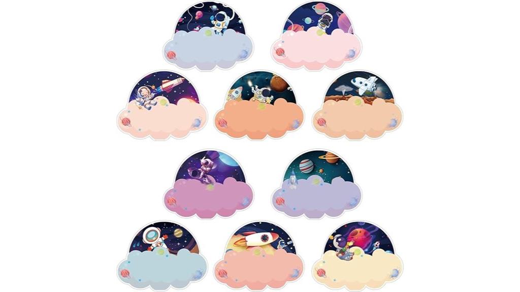 astronaut watercolor nameplates