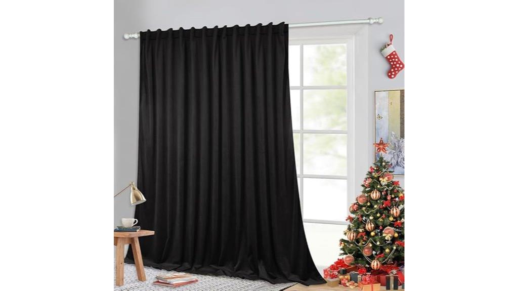 black 96 inch backdrop curtains