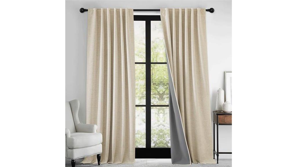 black linen curtain length