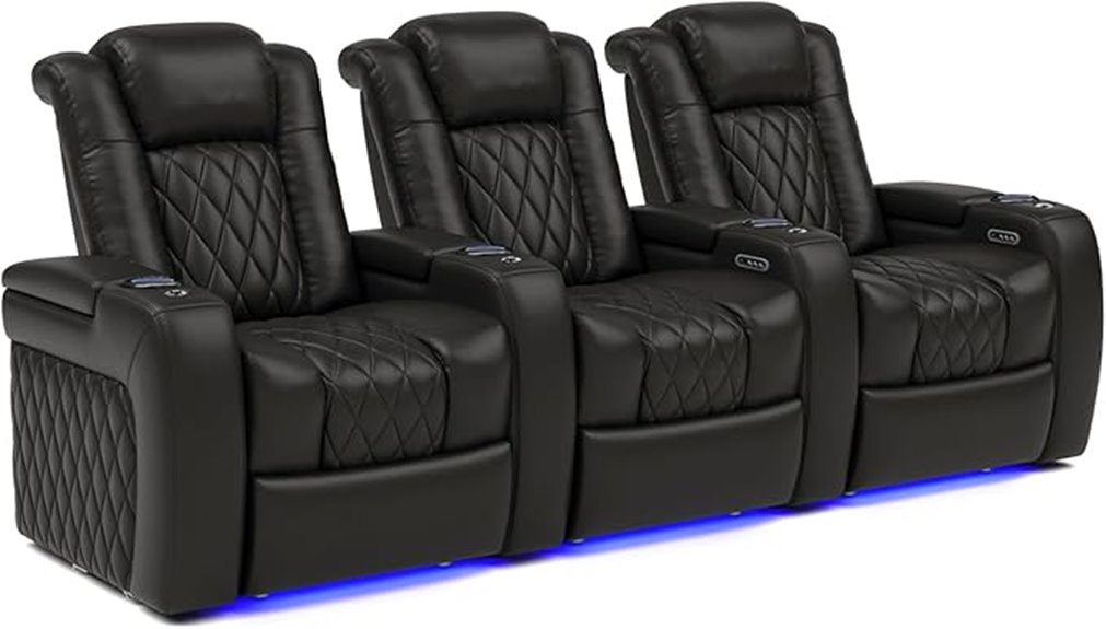 black tuscany theater seats