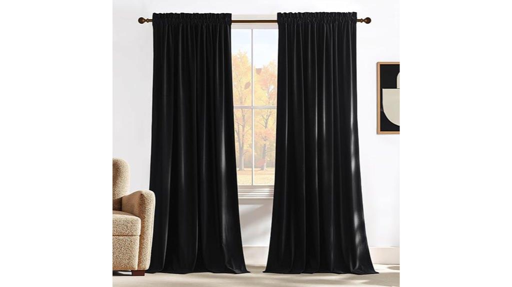 black velvet halloween curtains