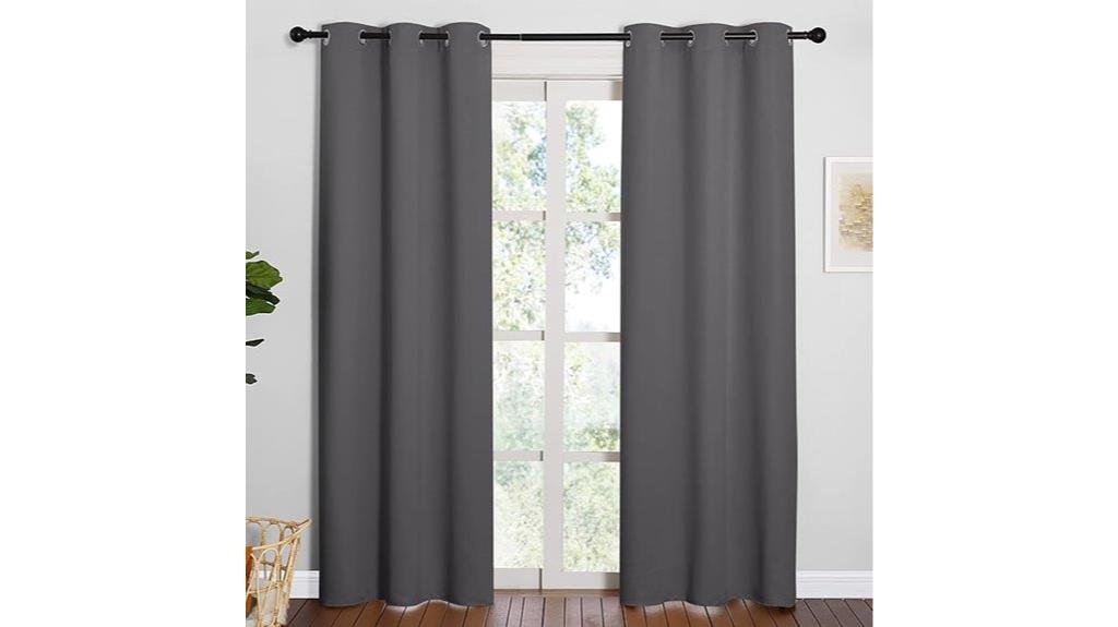blackout grey bedroom curtains