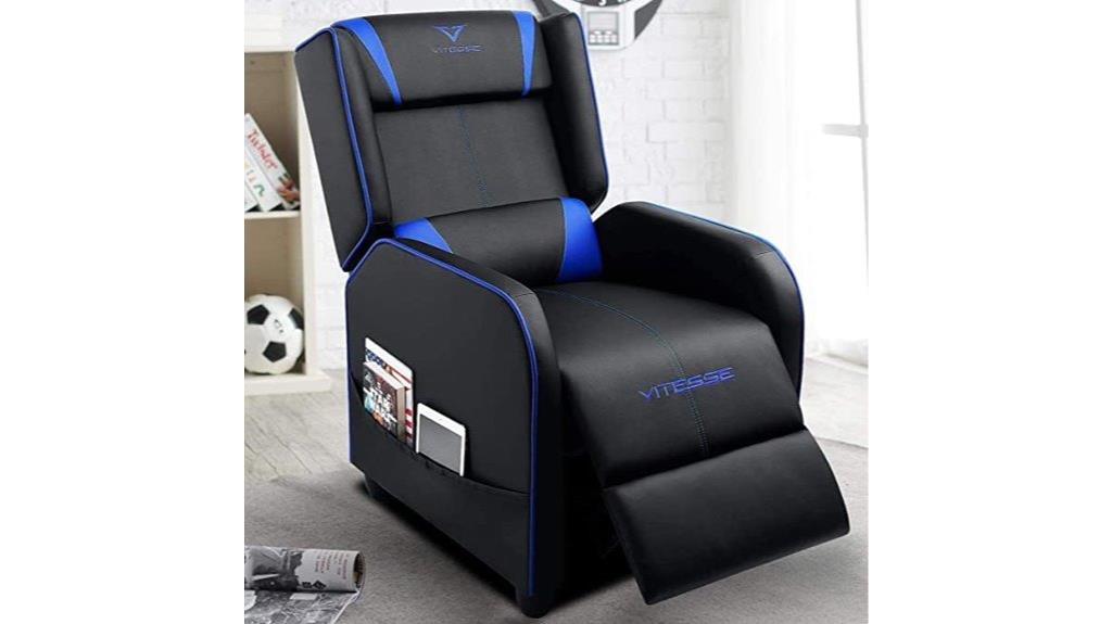 blue vit gaming recliner