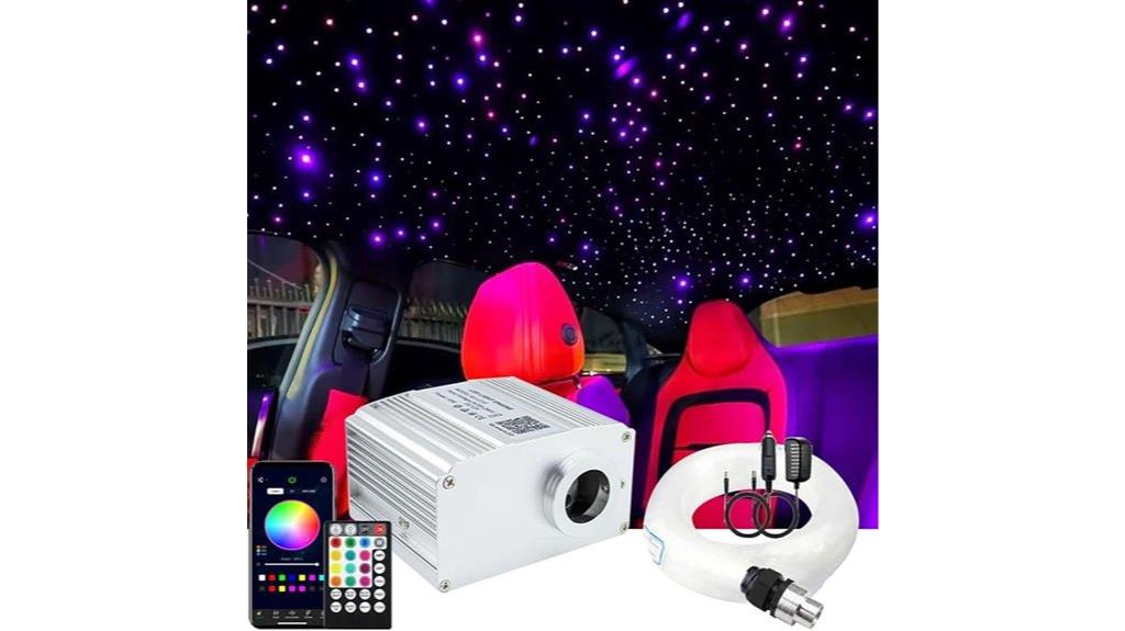 bluetooth rgbw fiber optic kit