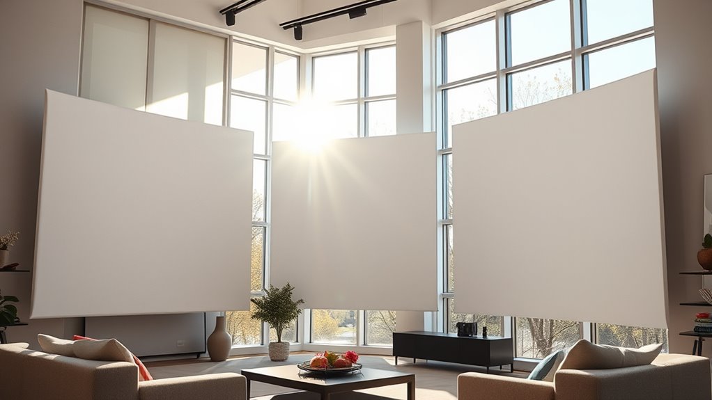 bright daytime projection screens