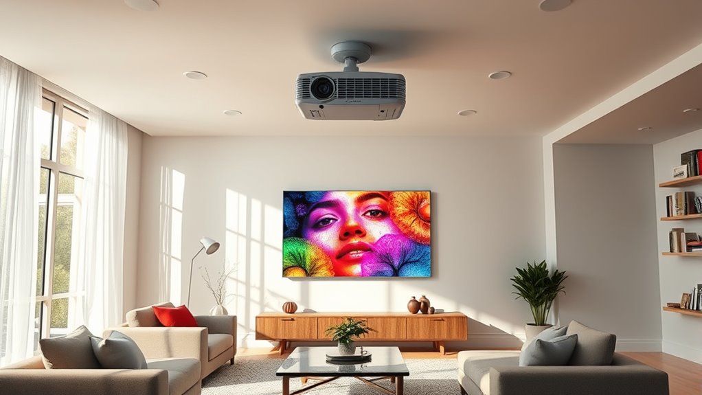 bright vivid daylight projection