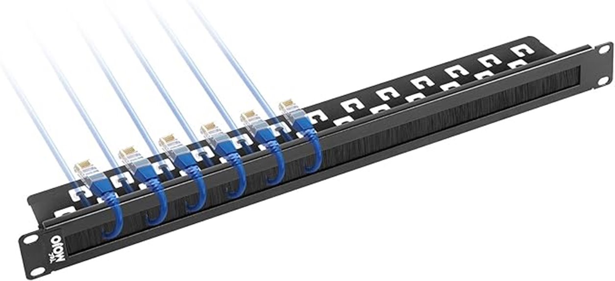 cable management brush panel