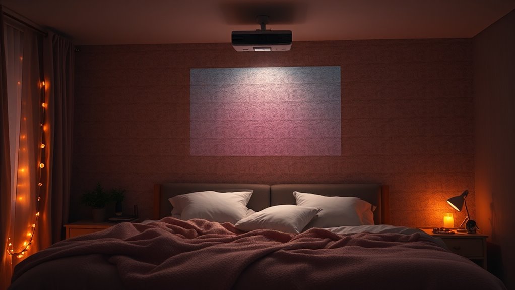 ceiling mounted projector setup