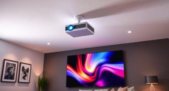 ceiling mounting short throw