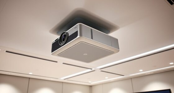 ceiling projector cable organization