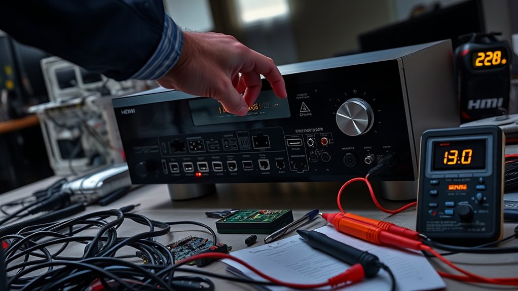 check cables and firmware