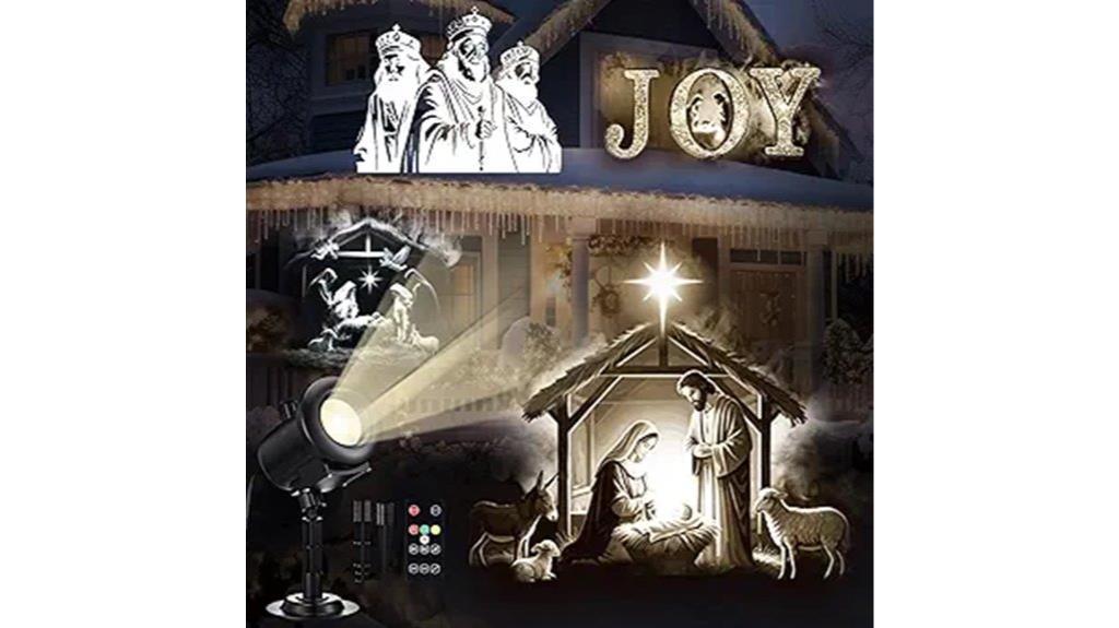 christmas nativity light projector