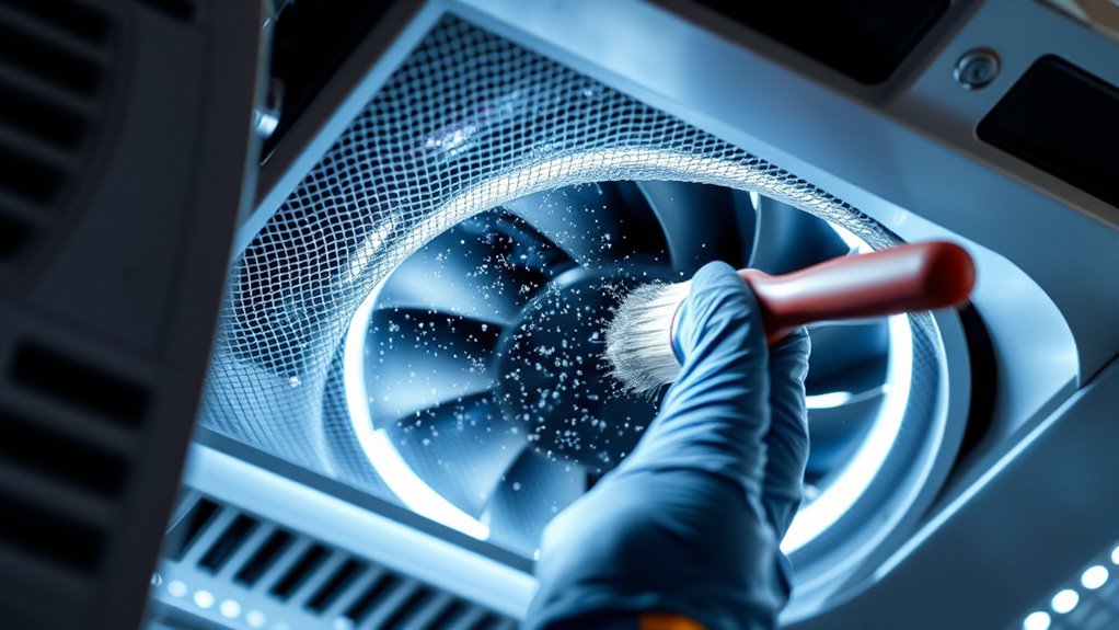 clean filters and fans