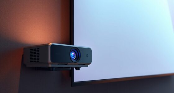 close up large screen projection