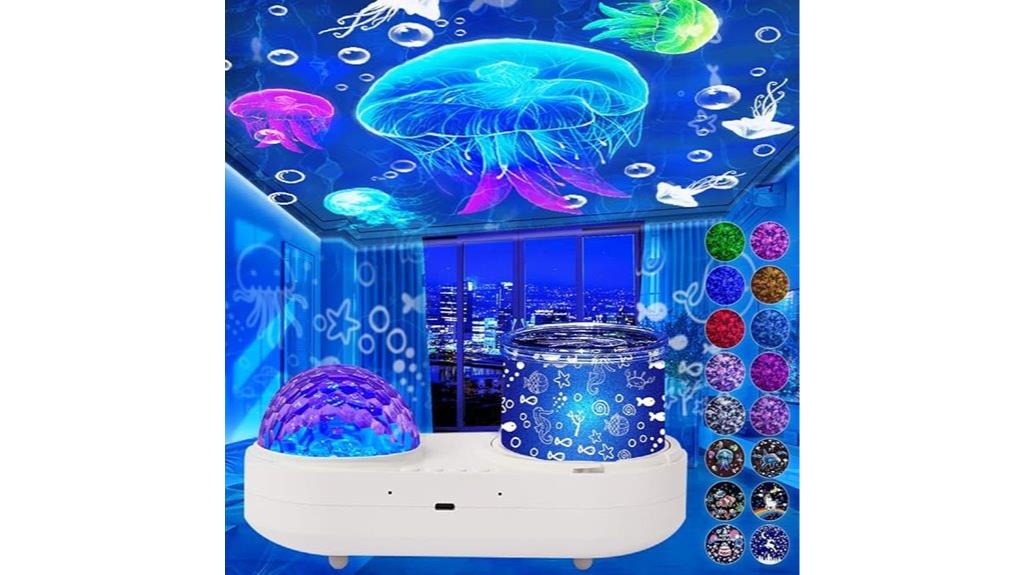 colorful ocean wave projector