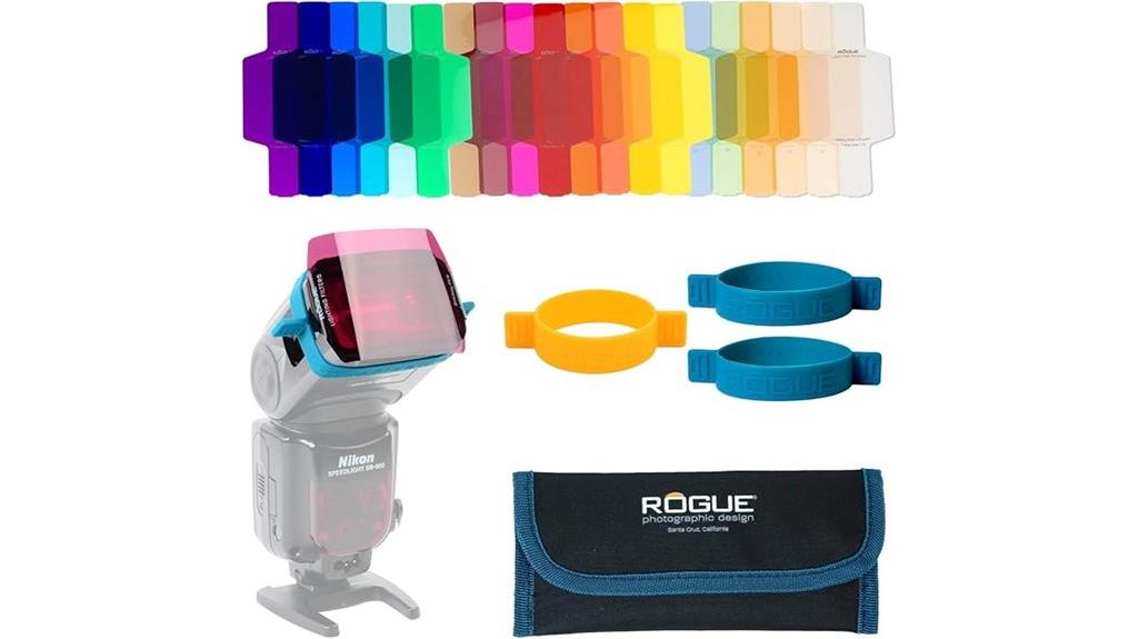 colorful speedlight gel kit