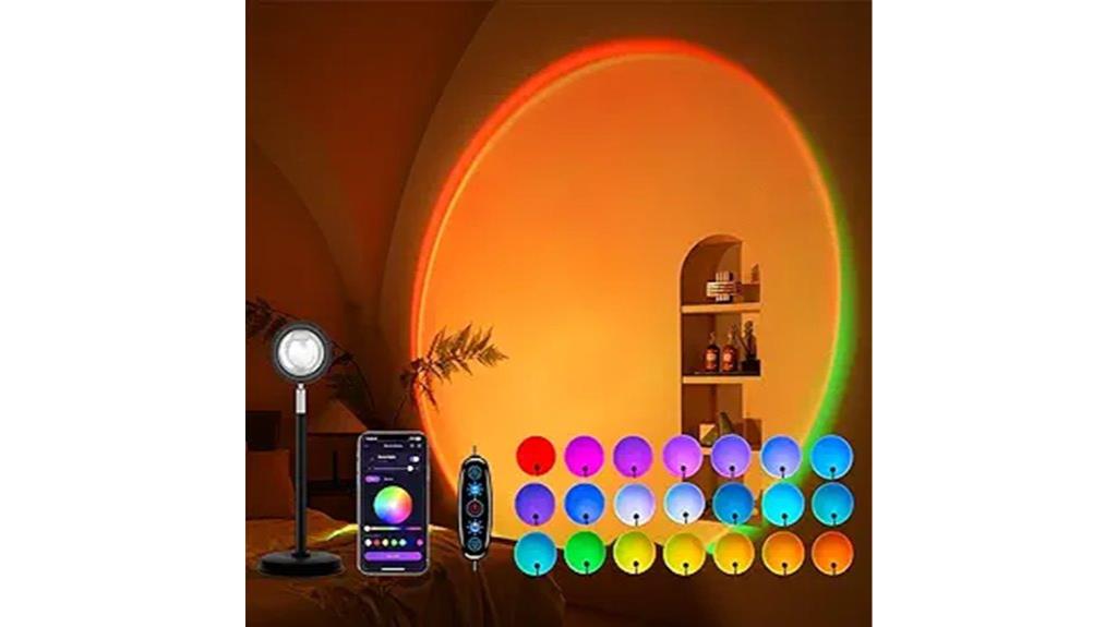 colorful sunset lamp control