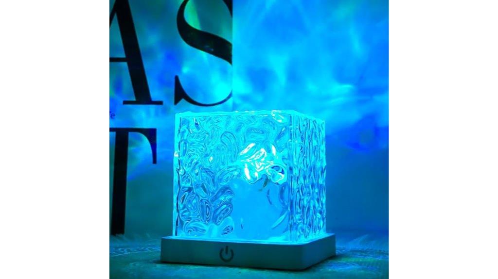 colorful water ripple nightlight