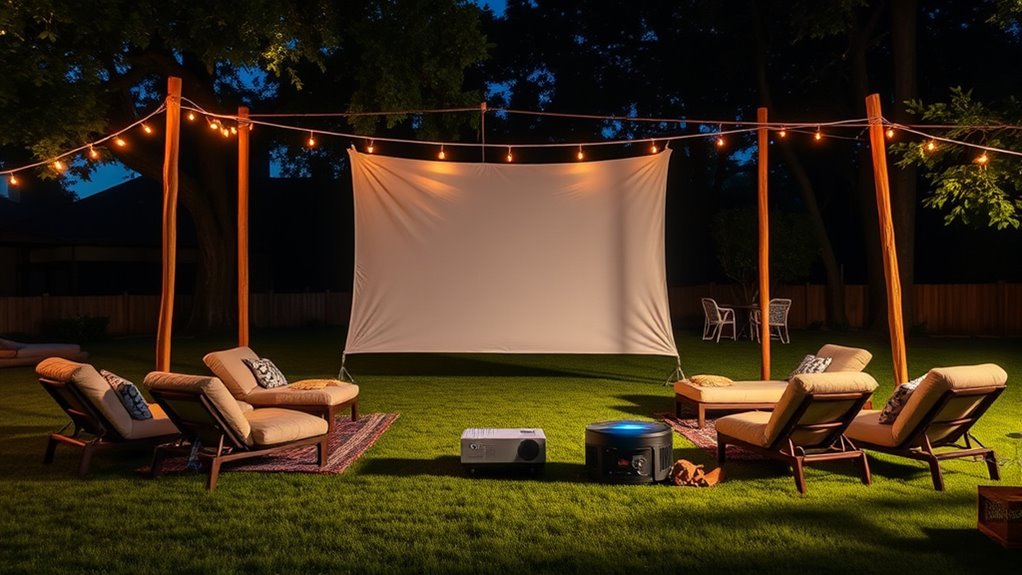 comfortable outdoor viewing setup
