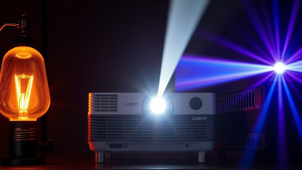 compare projector brightness options
