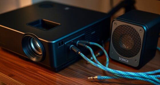 connect projector to speakers