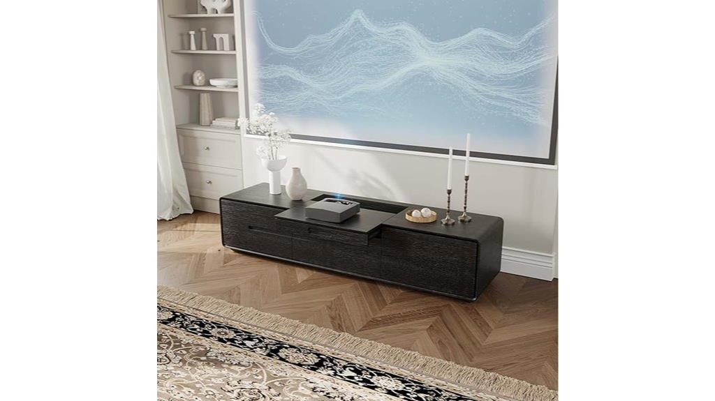 contemporary tv stand with storage