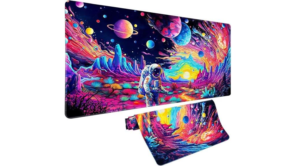 cyberpunk astronaut mouse pad