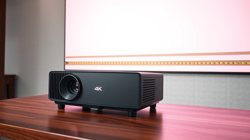 determine projector throw ratio