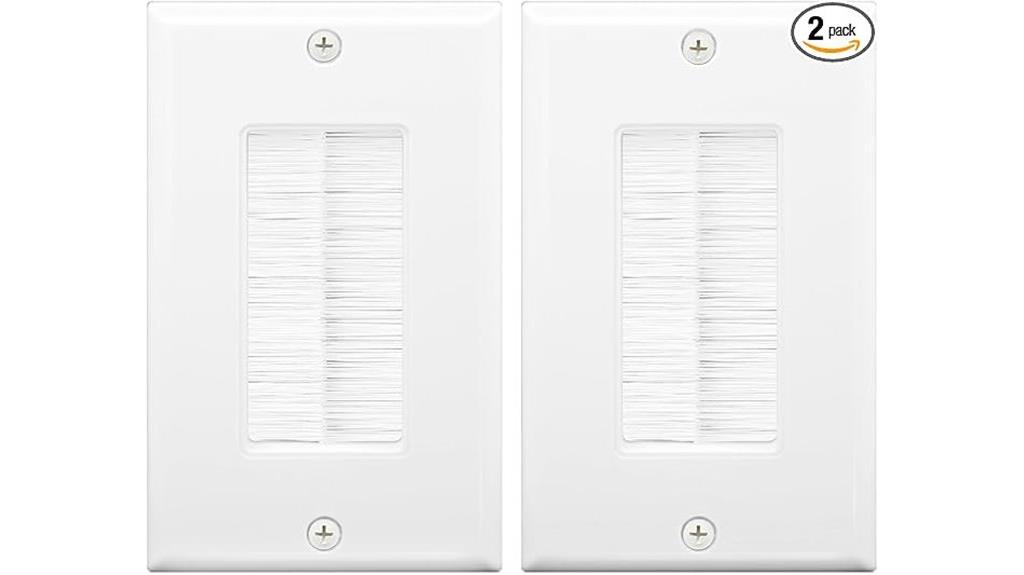 double pack wall cable plate