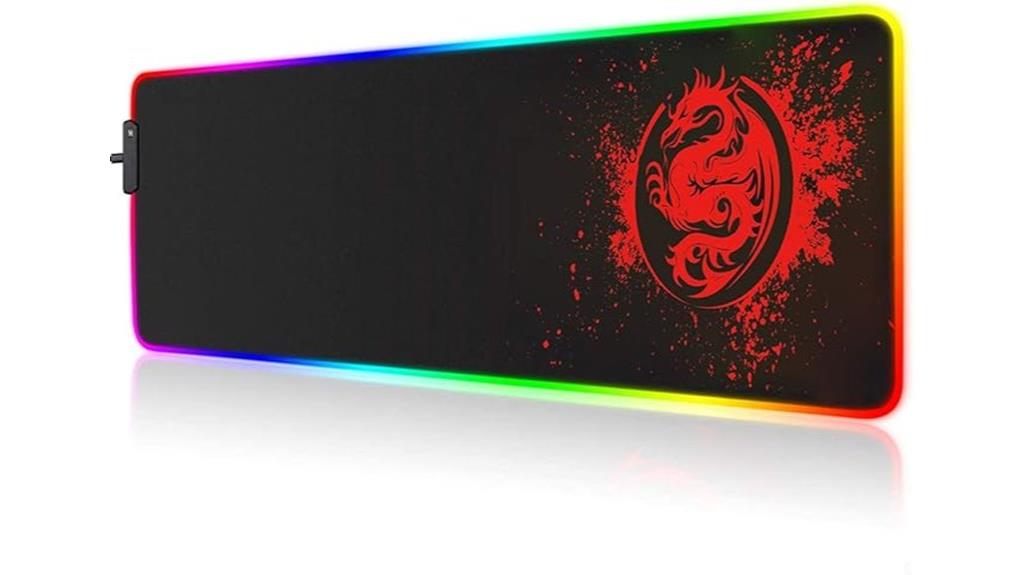 dragon themed rgb gaming mat