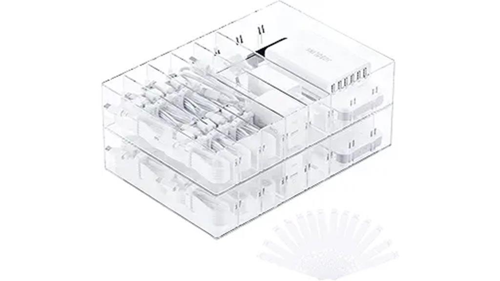 dual cable storage box