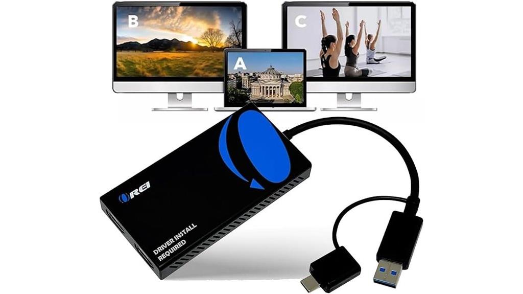 dual hdmi splitter with usb c