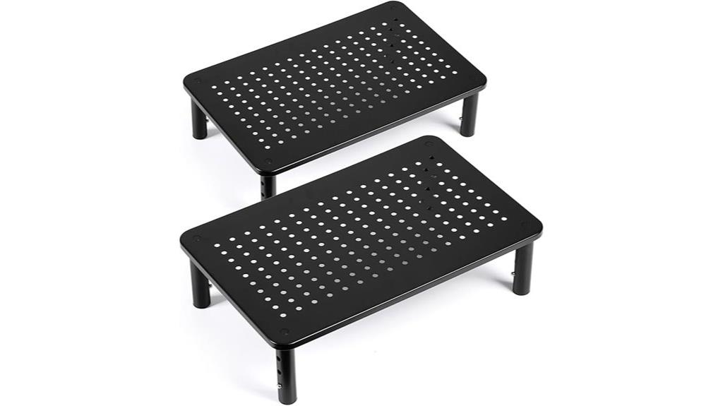 dual monitor riser set