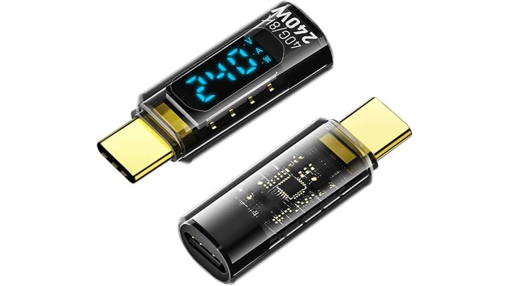 dual usb c adapters with display