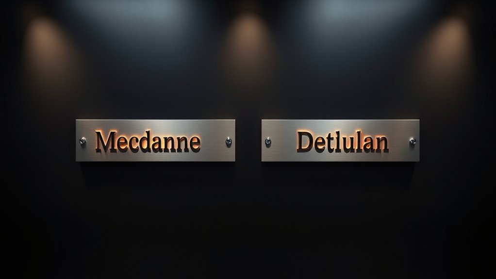 durable visible aesthetic nameplates