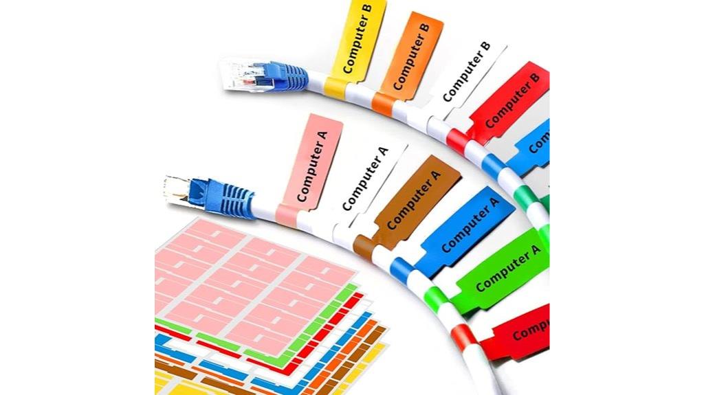 eight sheet cable label set