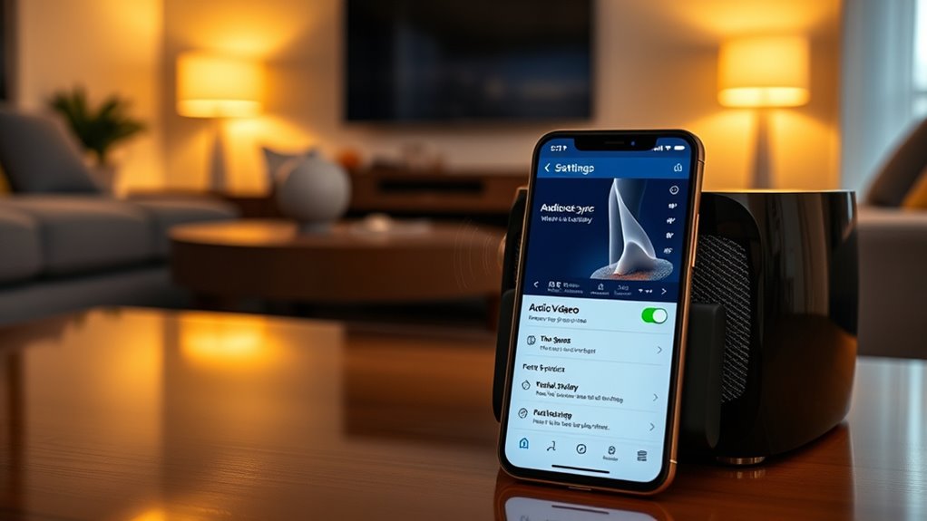 enable audio video sync settings
