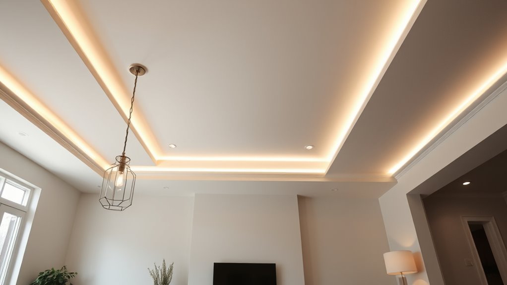 enhance ceiling height with lighting