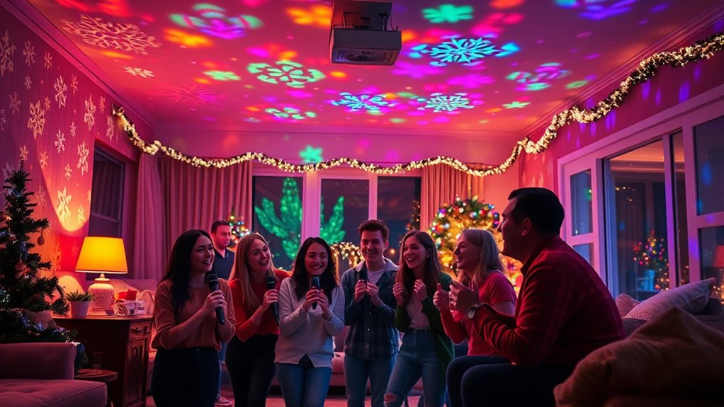 festive visual projection ideas