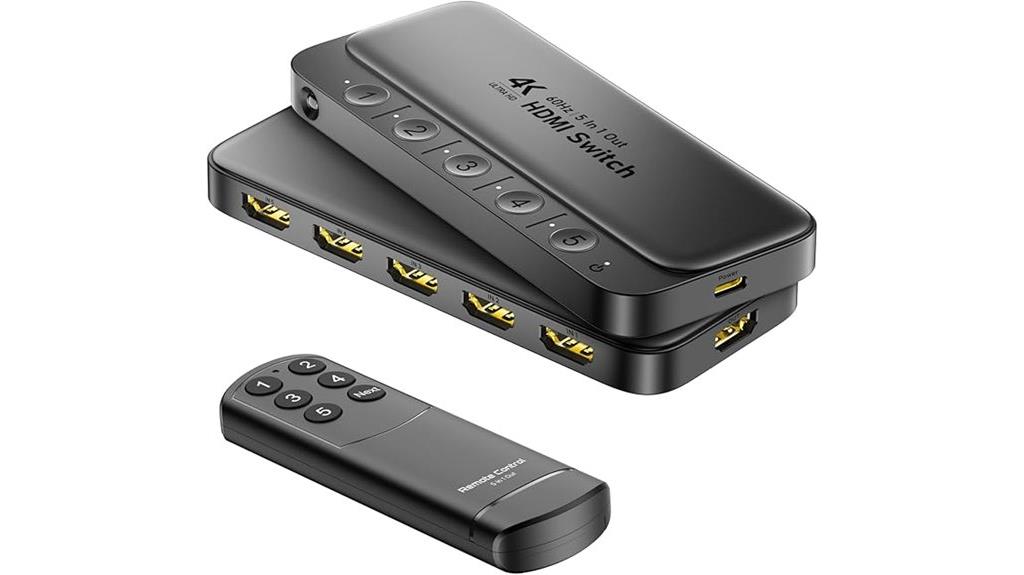 five input hdmi switch