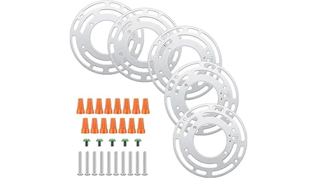 five pack light fixture brackets