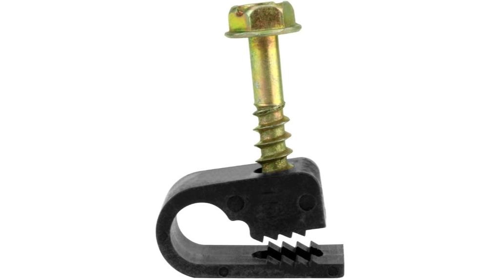 flexible black cable clips