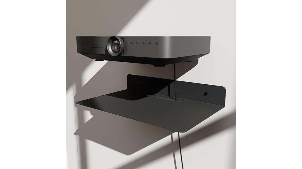 floating metal wall shelf